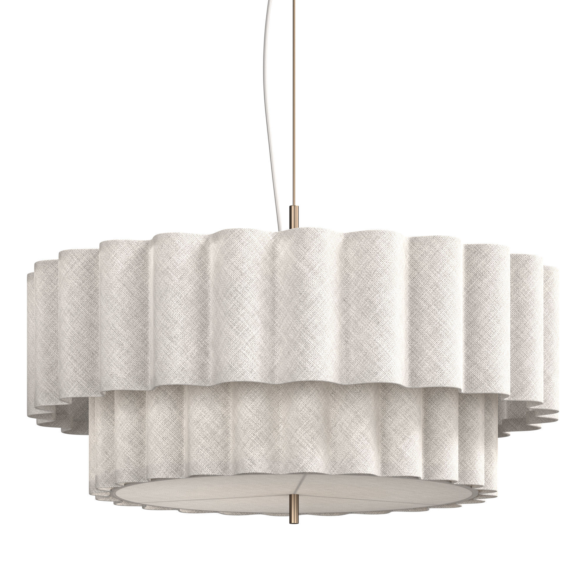 Folia Fabric Pendant Light 3D model_2