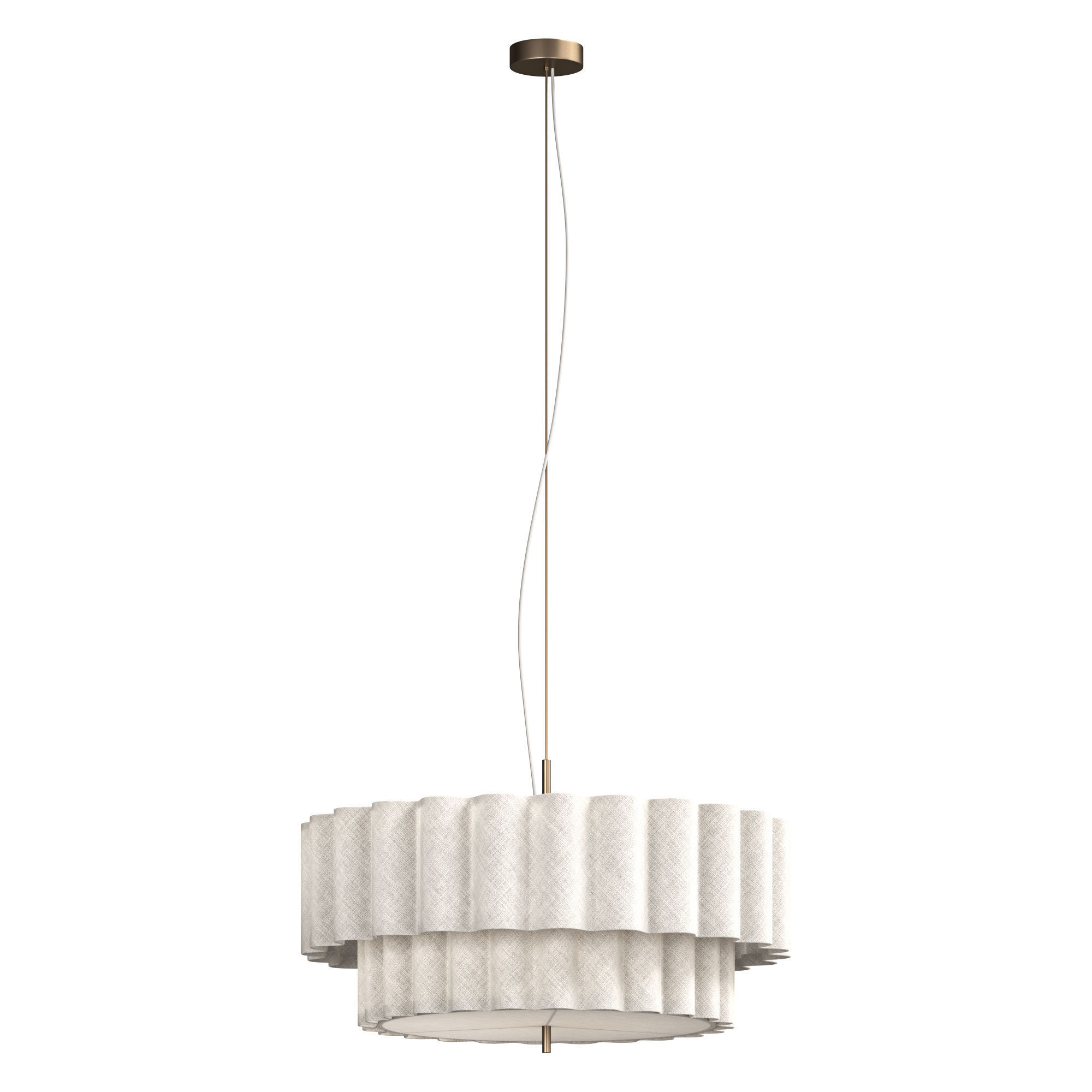 Folia Fabric Pendant Light 3D model_3