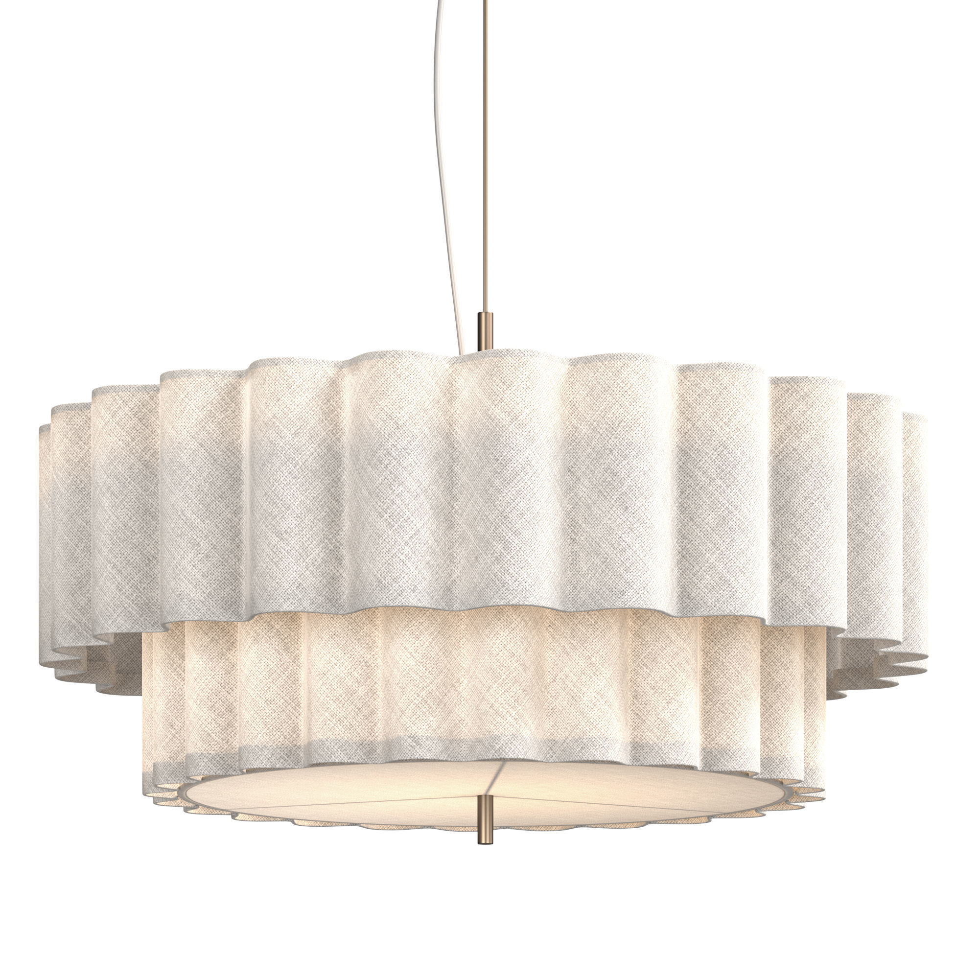 Folia Fabric Pendant Light 3D model_1