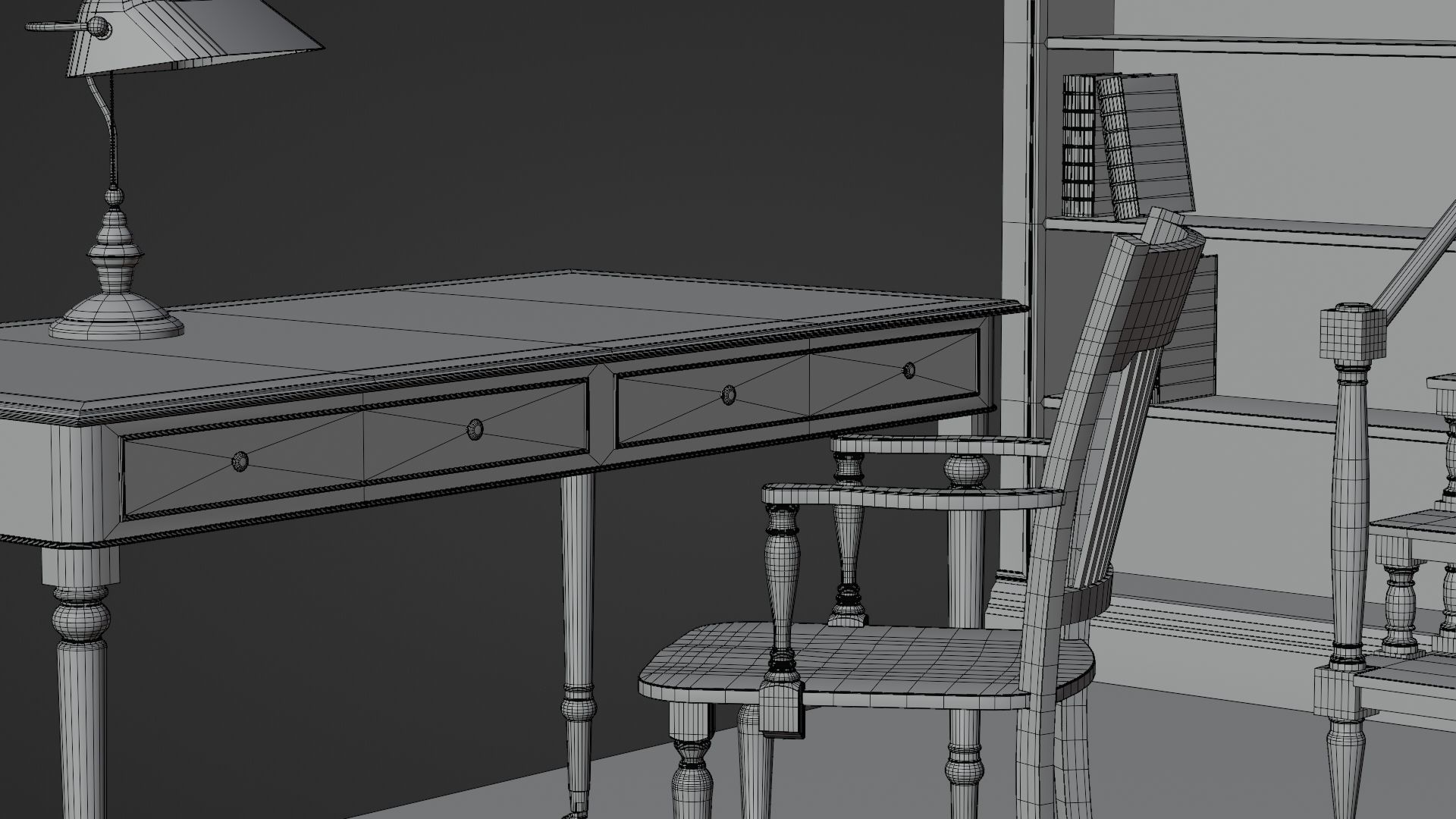 Old Library set 3D model_15