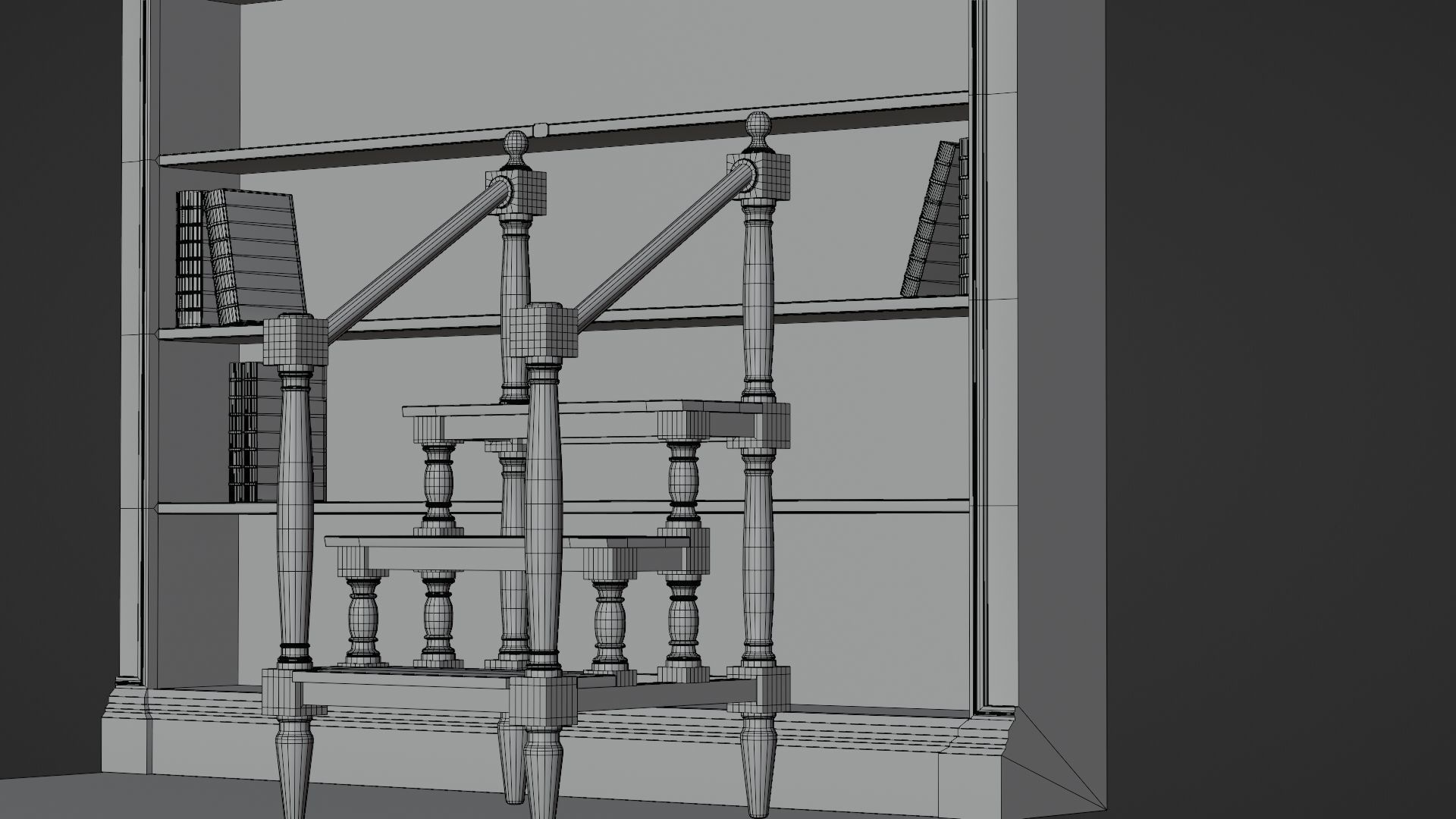 Old Library set 3D model_13