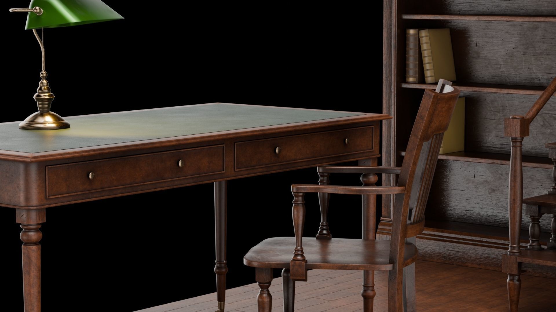 Old Library set 3D model_8