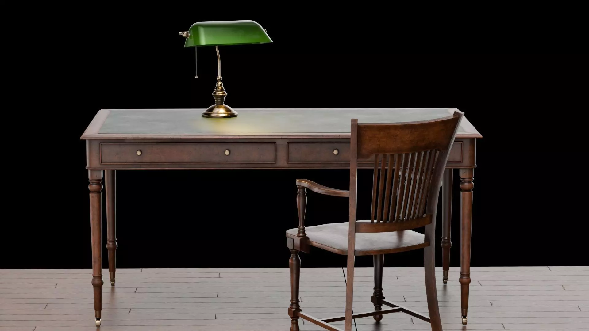 Old Library set 3D model_0