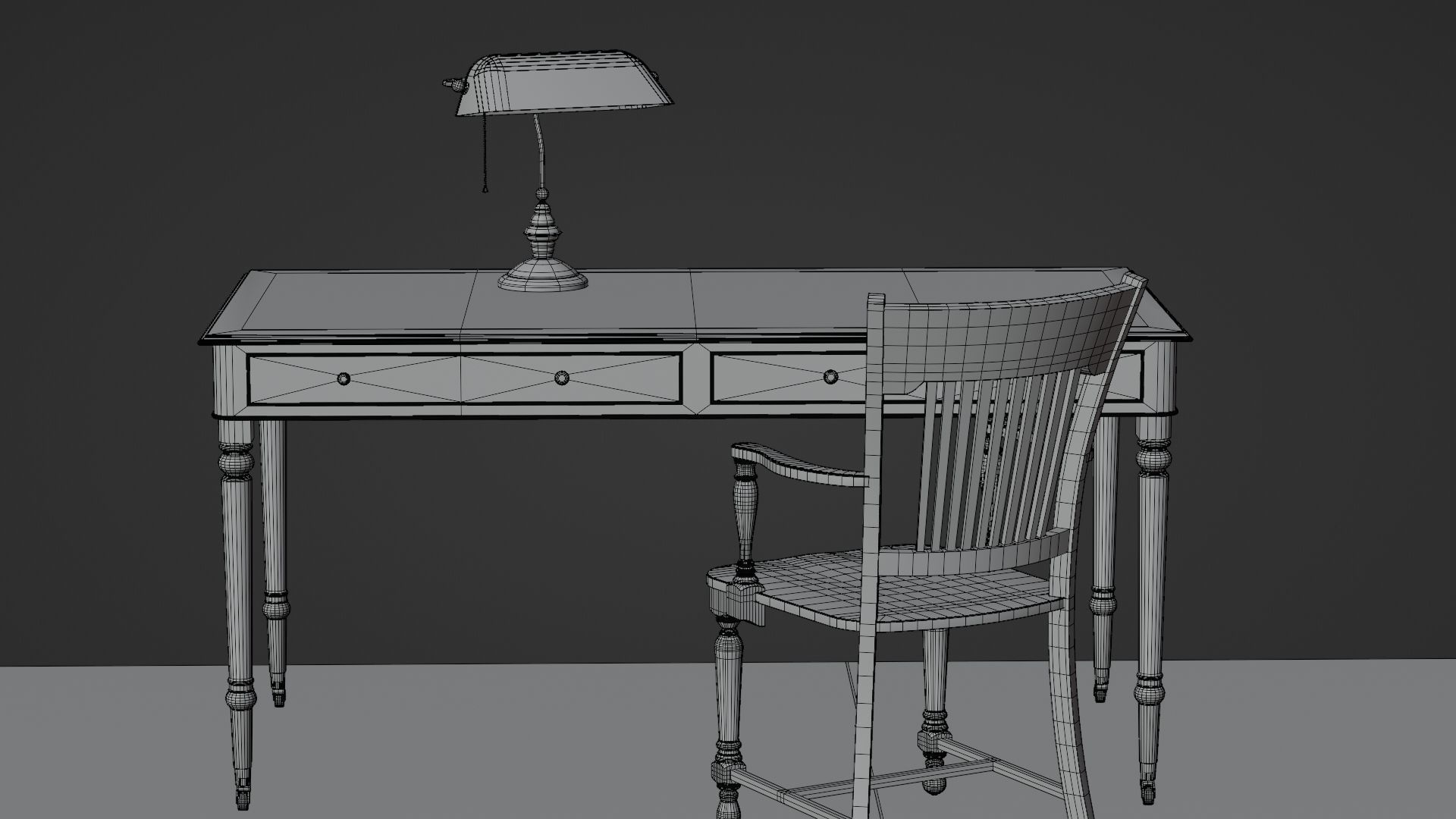 Old Library set 3D model_16