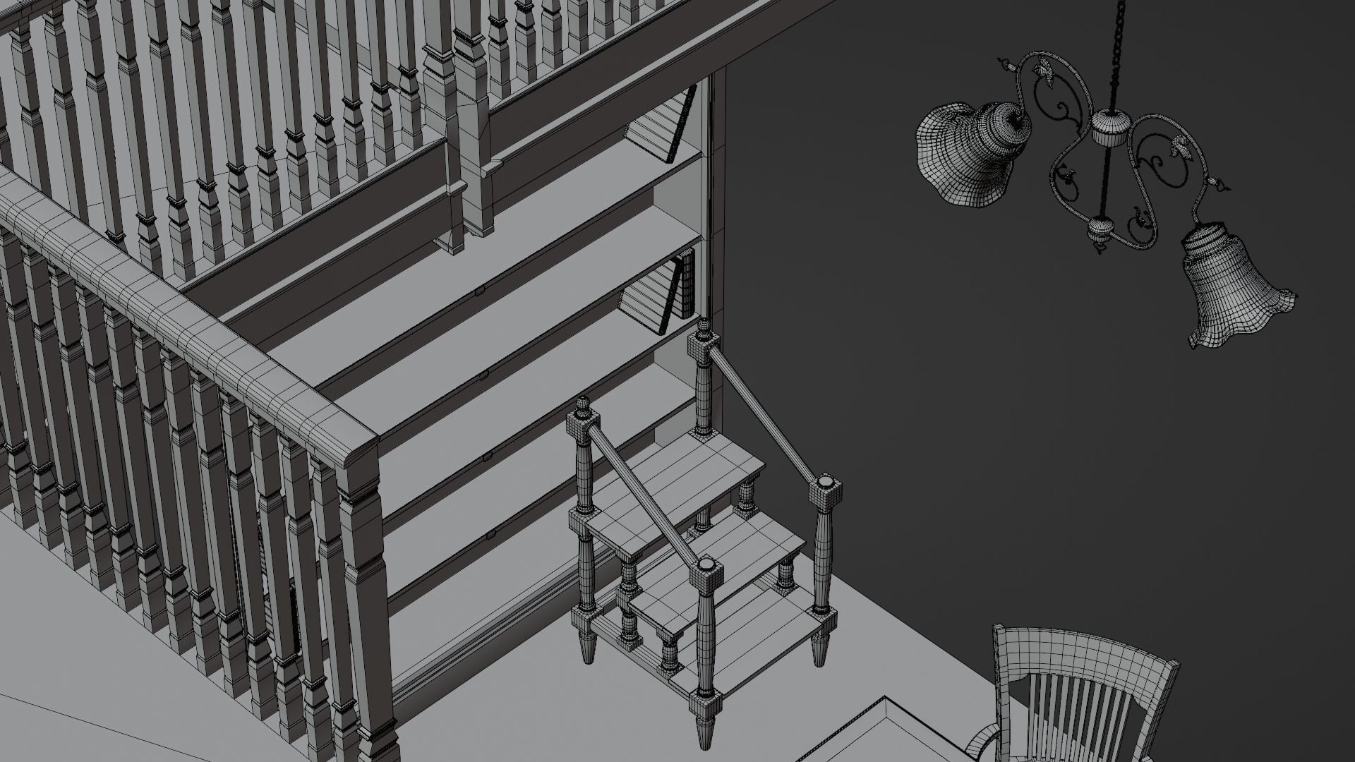 Old Library set 3D model_14