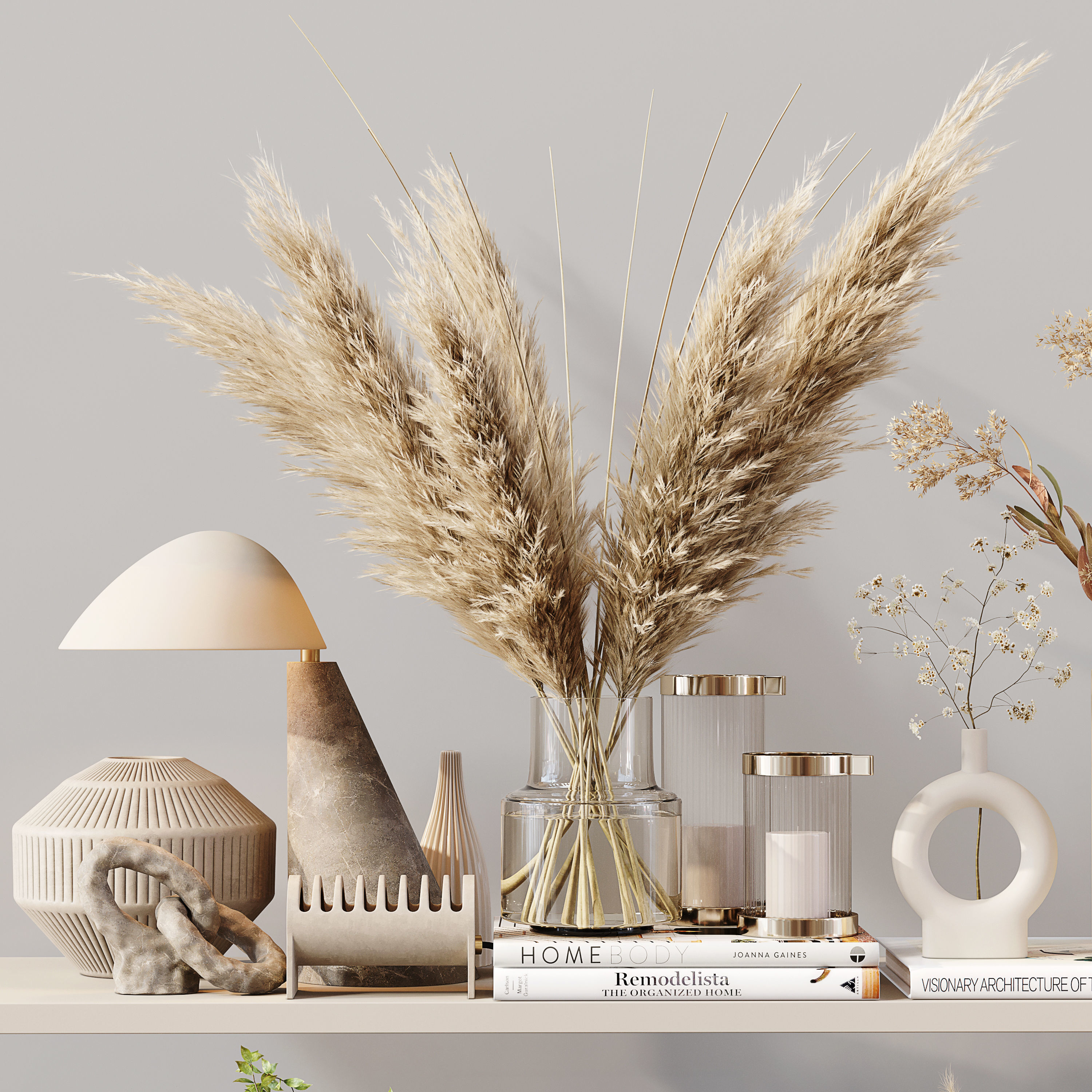 Decorative Set 214 Low-poly 3D model_9