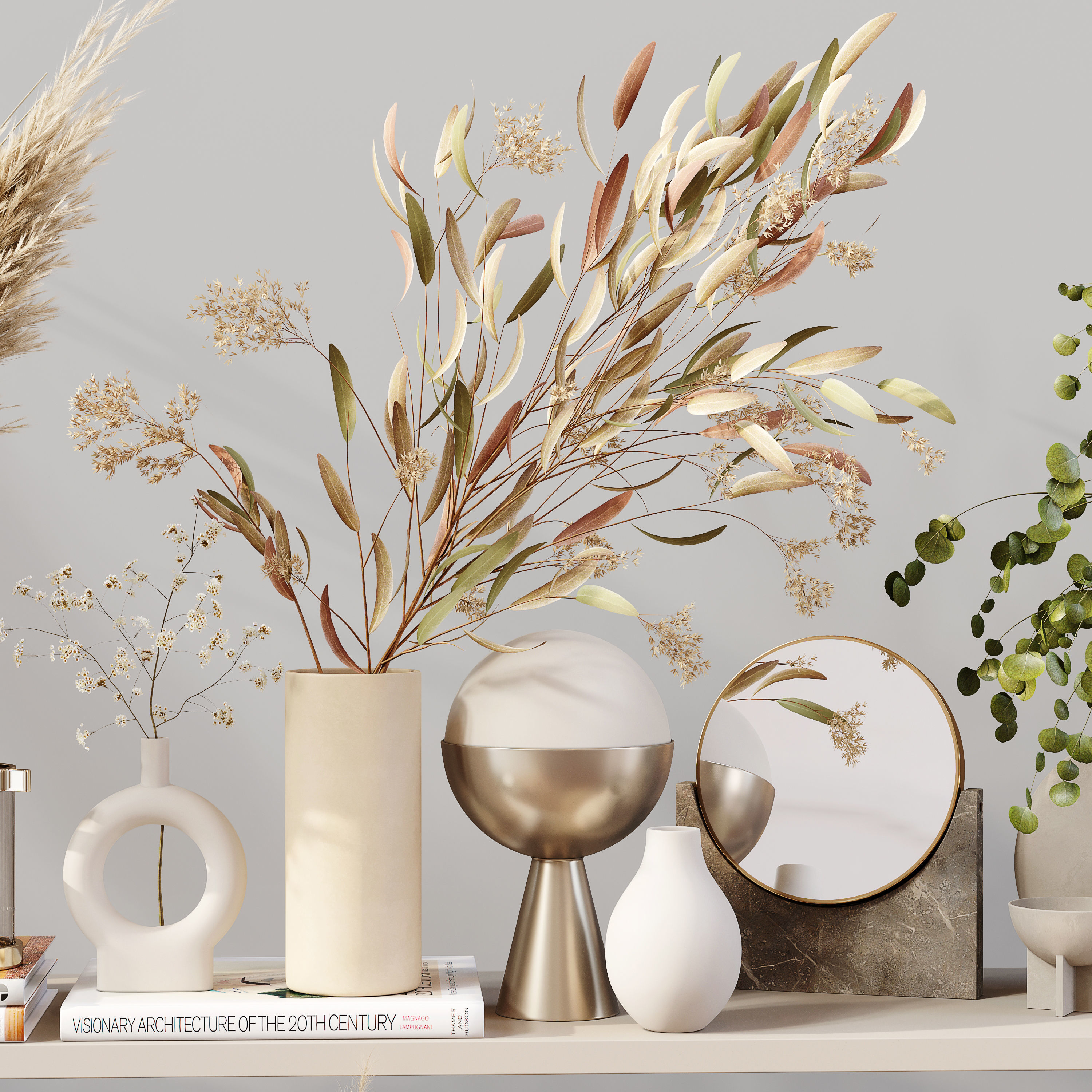 Decorative Set 214 Low-poly 3D model_10