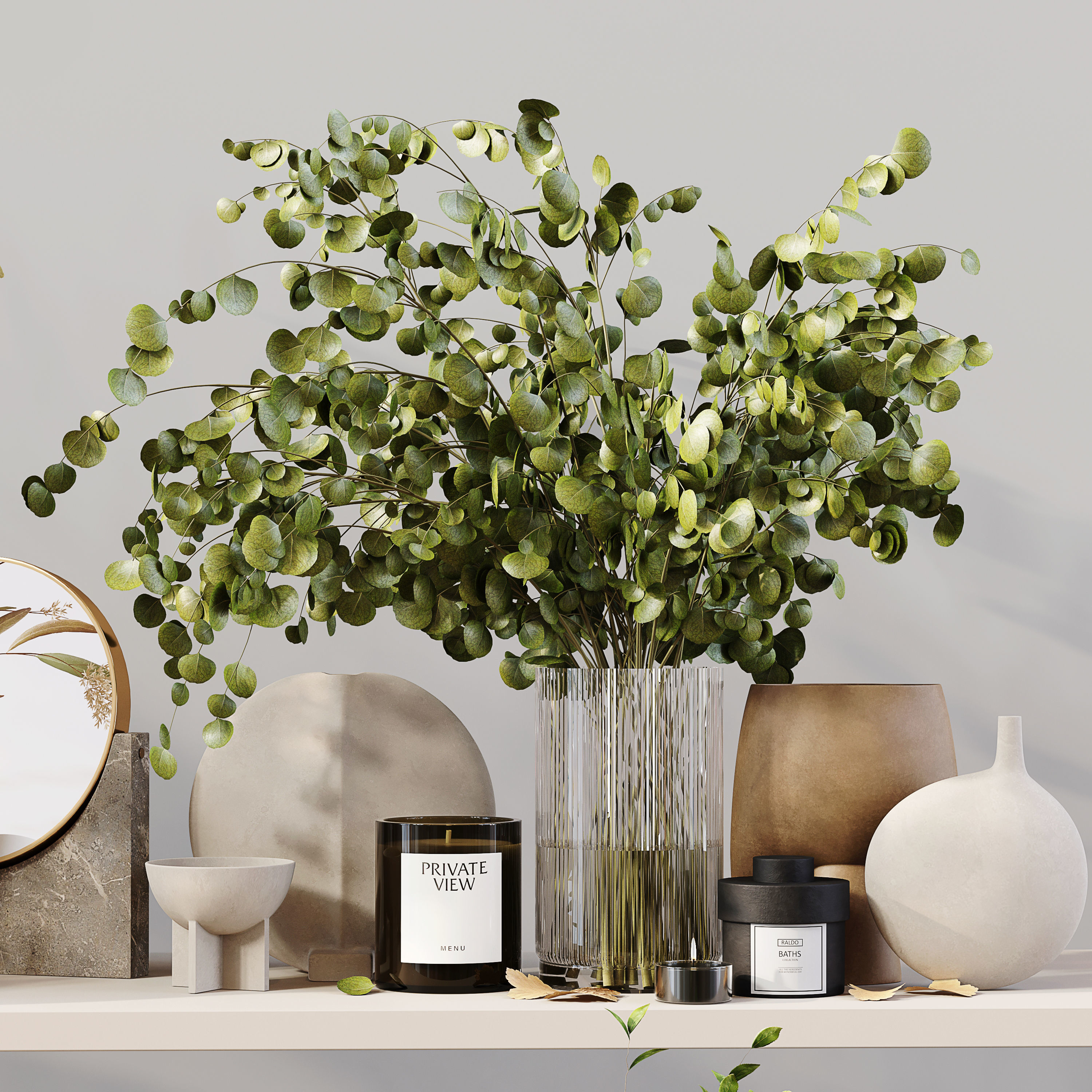 Decorative Set 214 Low-poly 3D model_11