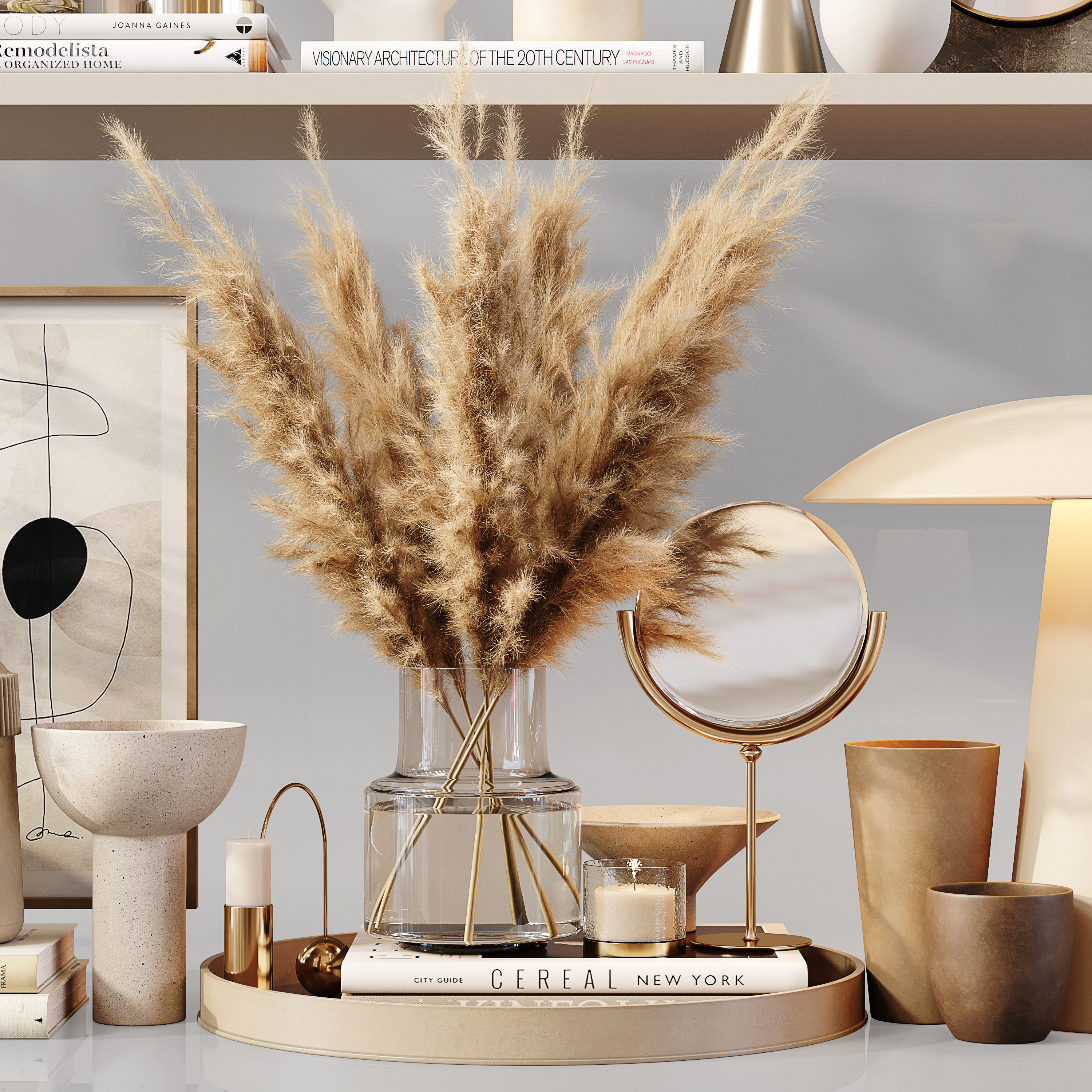 Decorative Set 214 Low-poly 3D model_7