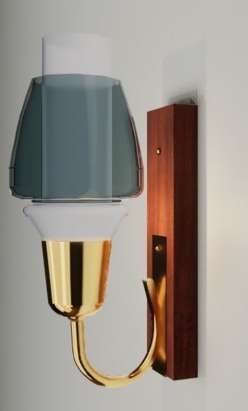 DANISH VINTAGE SCONCE 3D model_1