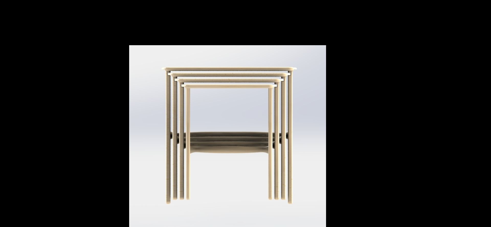 wooden coffee table 3d data 3D model_1