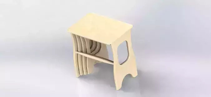 wooden coffee table 3d data