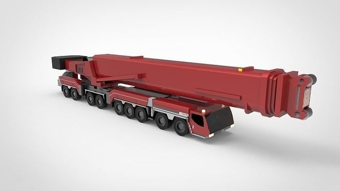 heavy mobile crane Low-poly 3D model