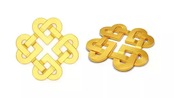 Celtic Love Knot 4 Hearts - Endless Knot Pendant