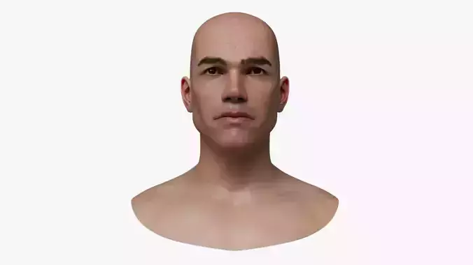Male Head Mesh Metahuman Unreal Topology Man Head Mesh v2