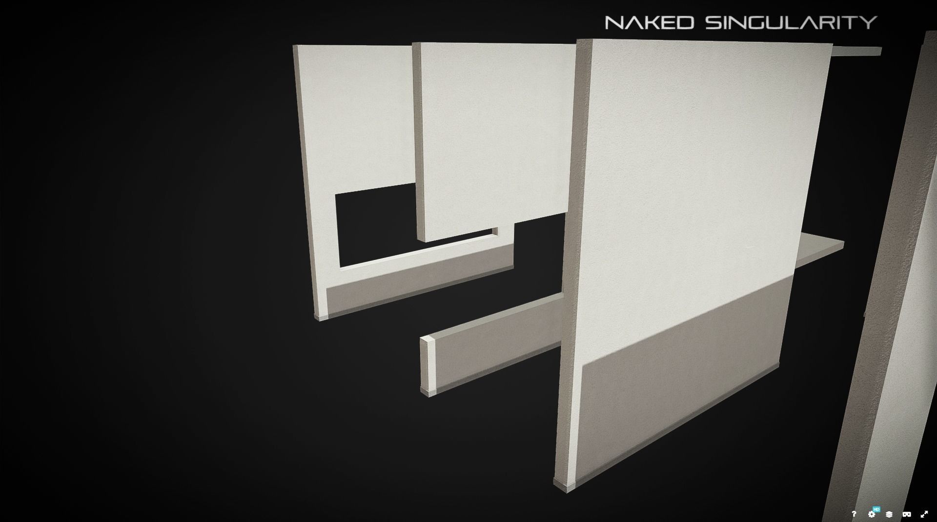 Laboratory Wall - Ceiling - Floor modules laid out Free low-poly 3D model_6