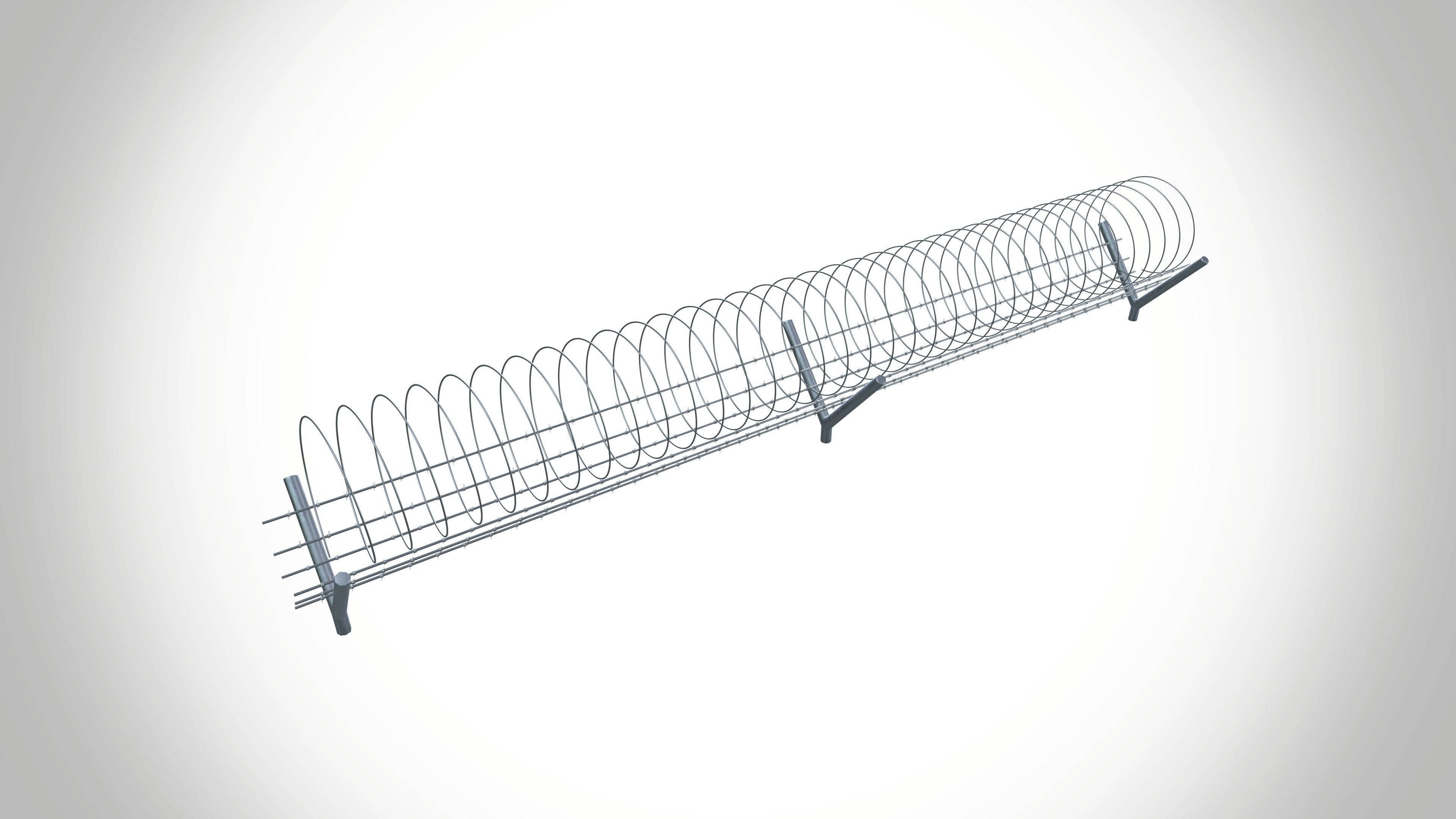 concertina coil 3D model_2