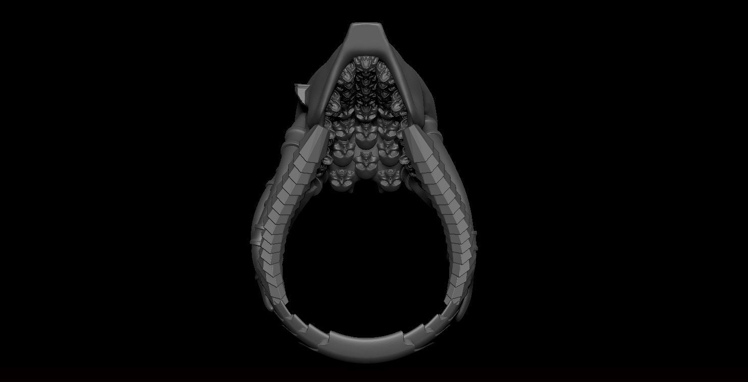 Predator Ring 3D print model_5