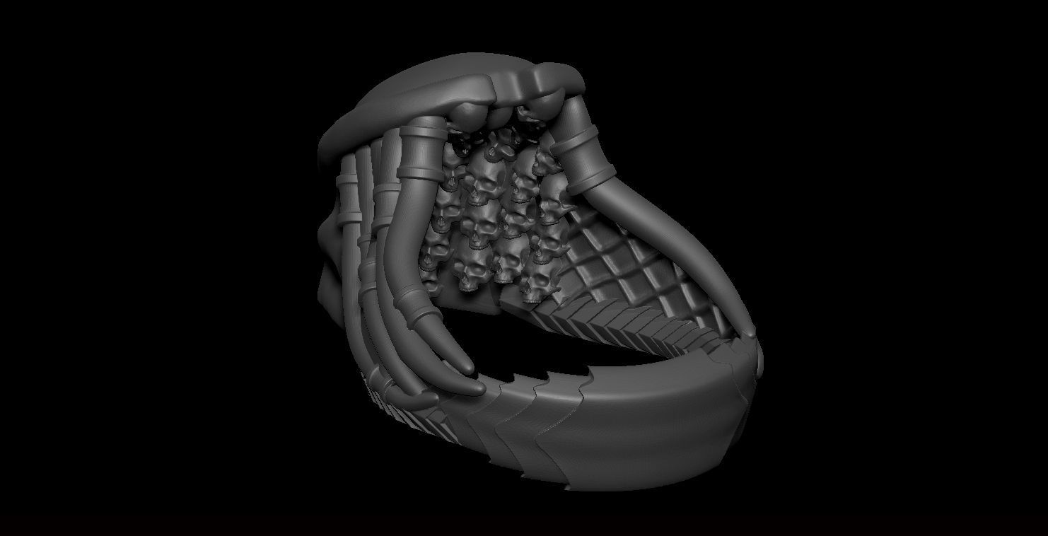 Predator Ring 3D print model_4