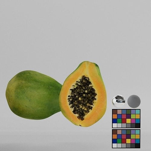 Papaya 3D model 3