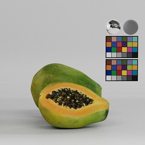 Papaya 3D model 2