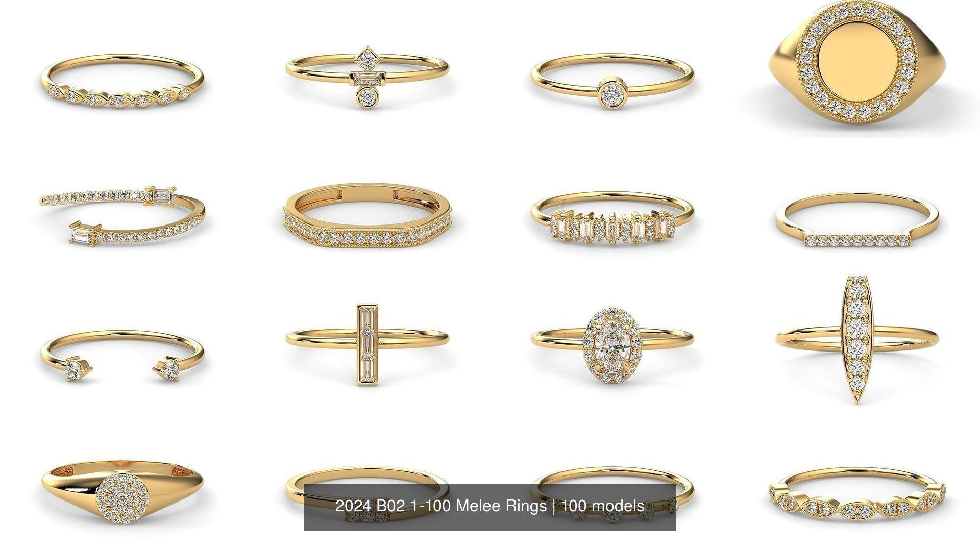 2024 B02 1-100 Melee Rings-100 Files 3D Model Collection_8