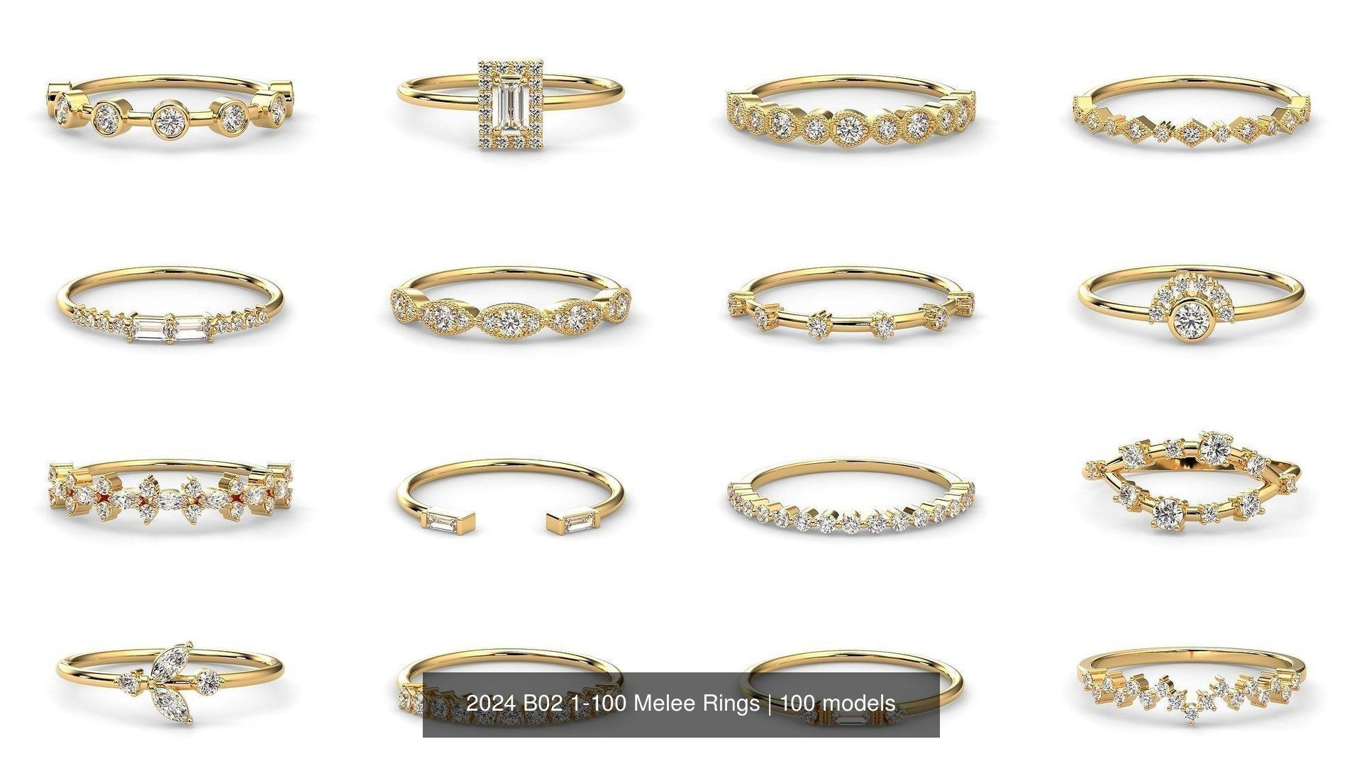 2024 B02 1-100 Melee Rings-100 Files 3D Model Collection_10