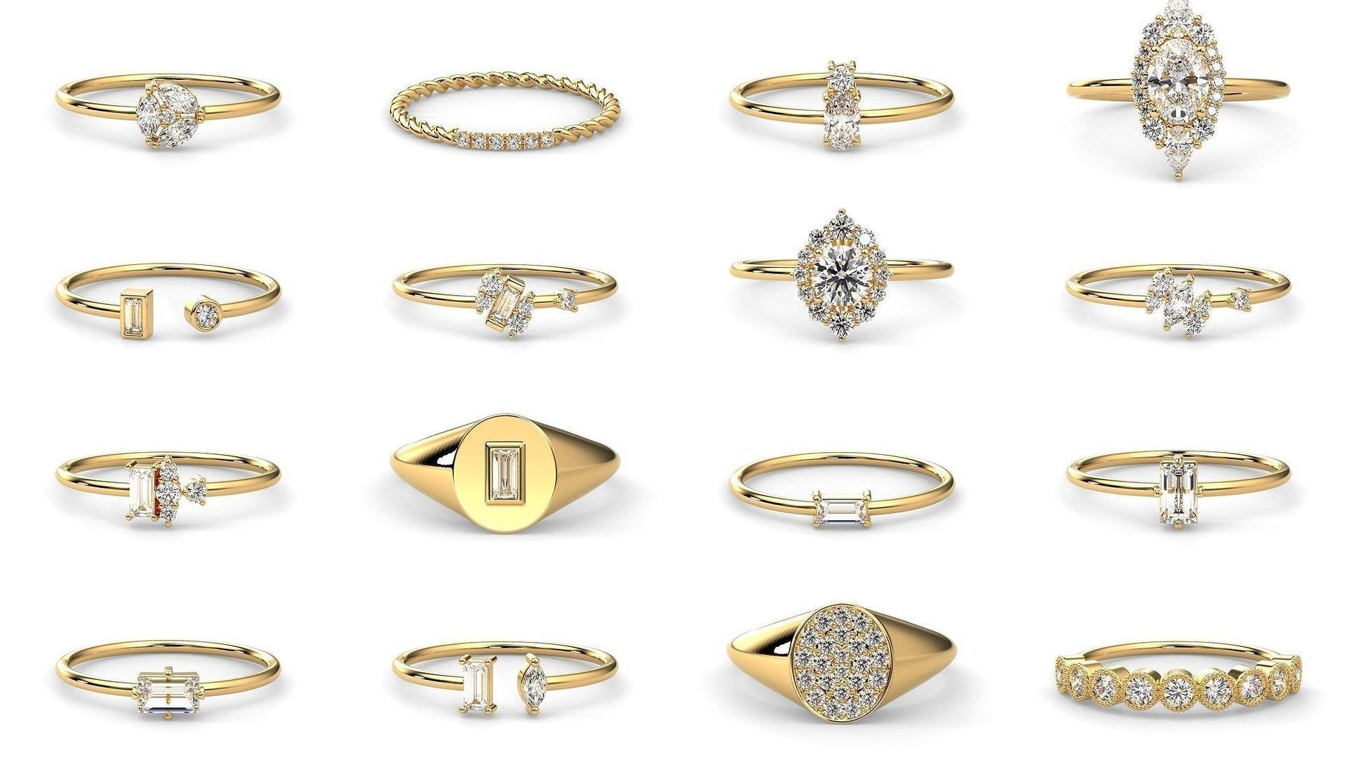 2024 B02 1-100 Melee Rings-100 Files 3D Model Collection_3