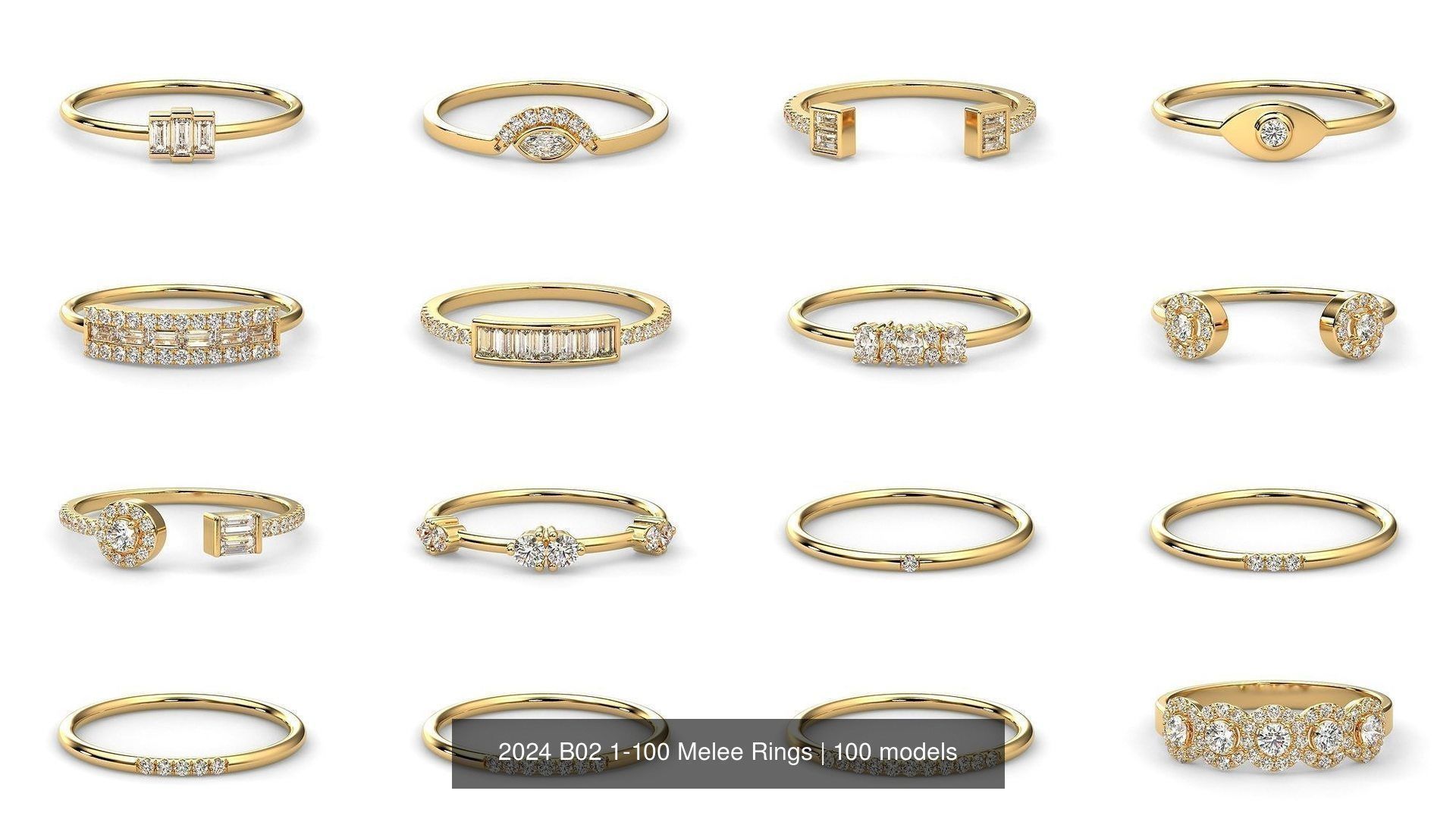 2024 B02 1-100 Melee Rings-100 Files 3D Model Collection_6