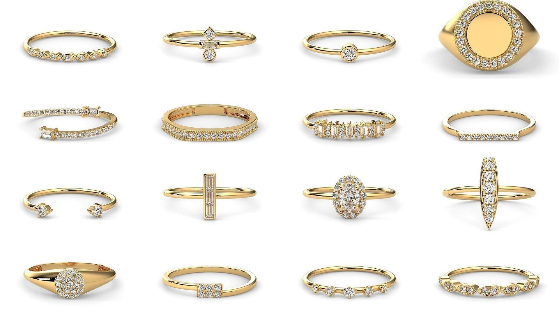 2024 B02 1-100 Melee Rings-100 Files 3D Model Collection_7