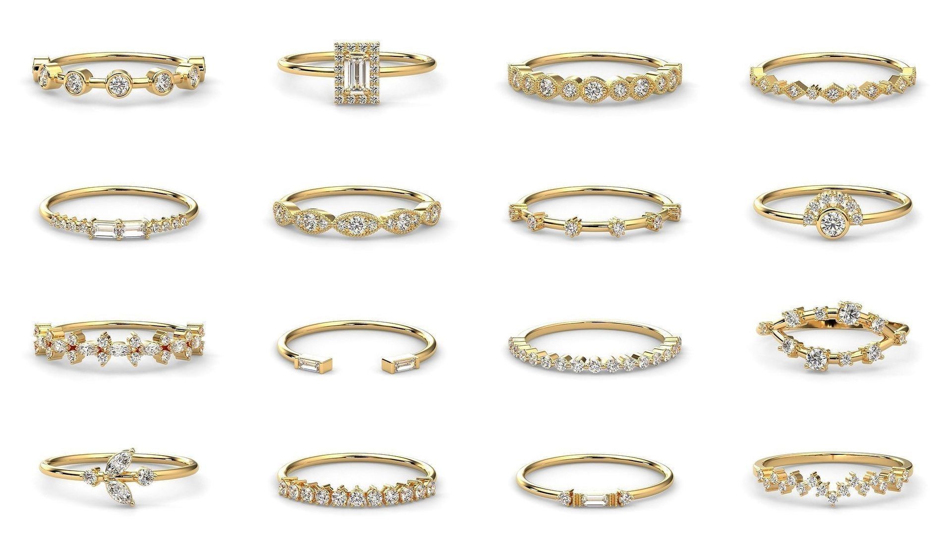 2024 B02 1-100 Melee Rings-100 Files 3D Model Collection_9