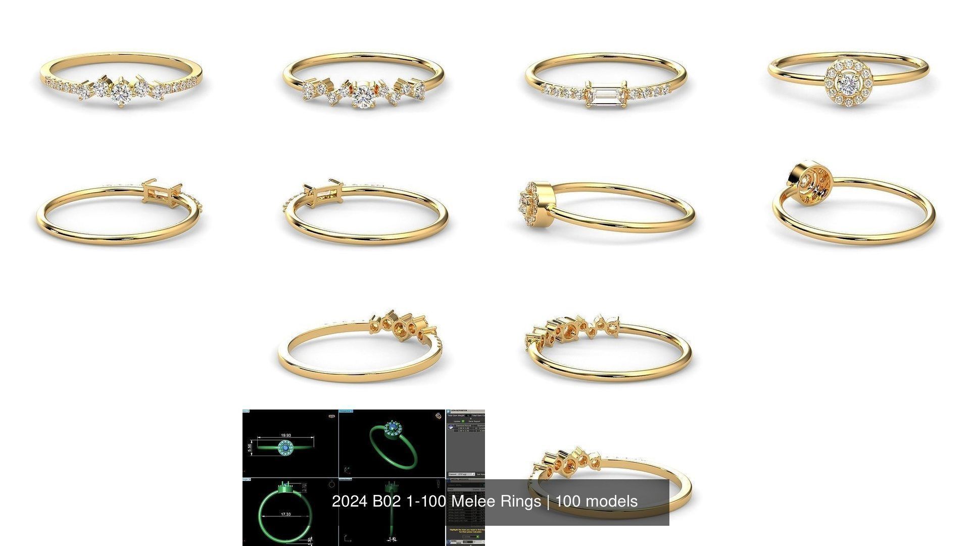 2024 B02 1-100 Melee Rings-100 Files 3D Model Collection_12