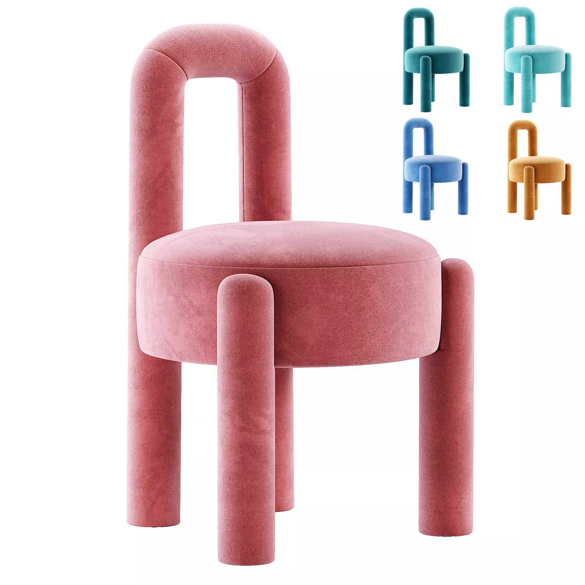 Organic Modern Marlon Chair Low-poly 3D model