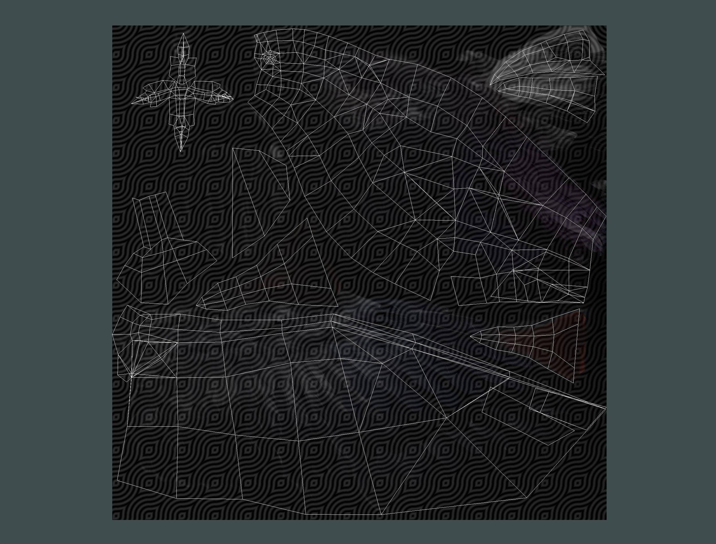 Low Poly Black Raven Wild Bird Crow Low-poly 3D model_32