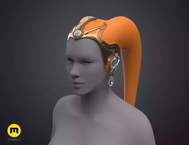 Garsa Fwips Lekku and Headpiece - Star Wars 3D print model