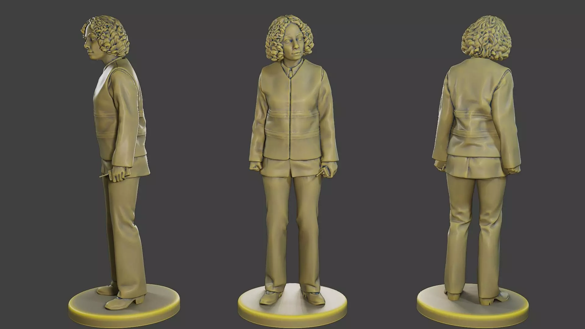 Female Security reflective vest FSRV 001 3D print model_0