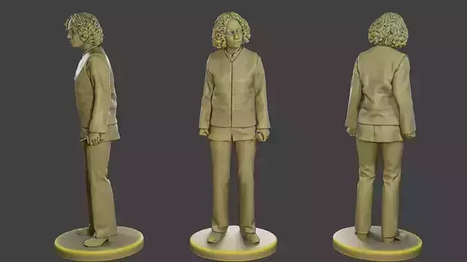 Female Security reflective vest FSRV 001 3D print model