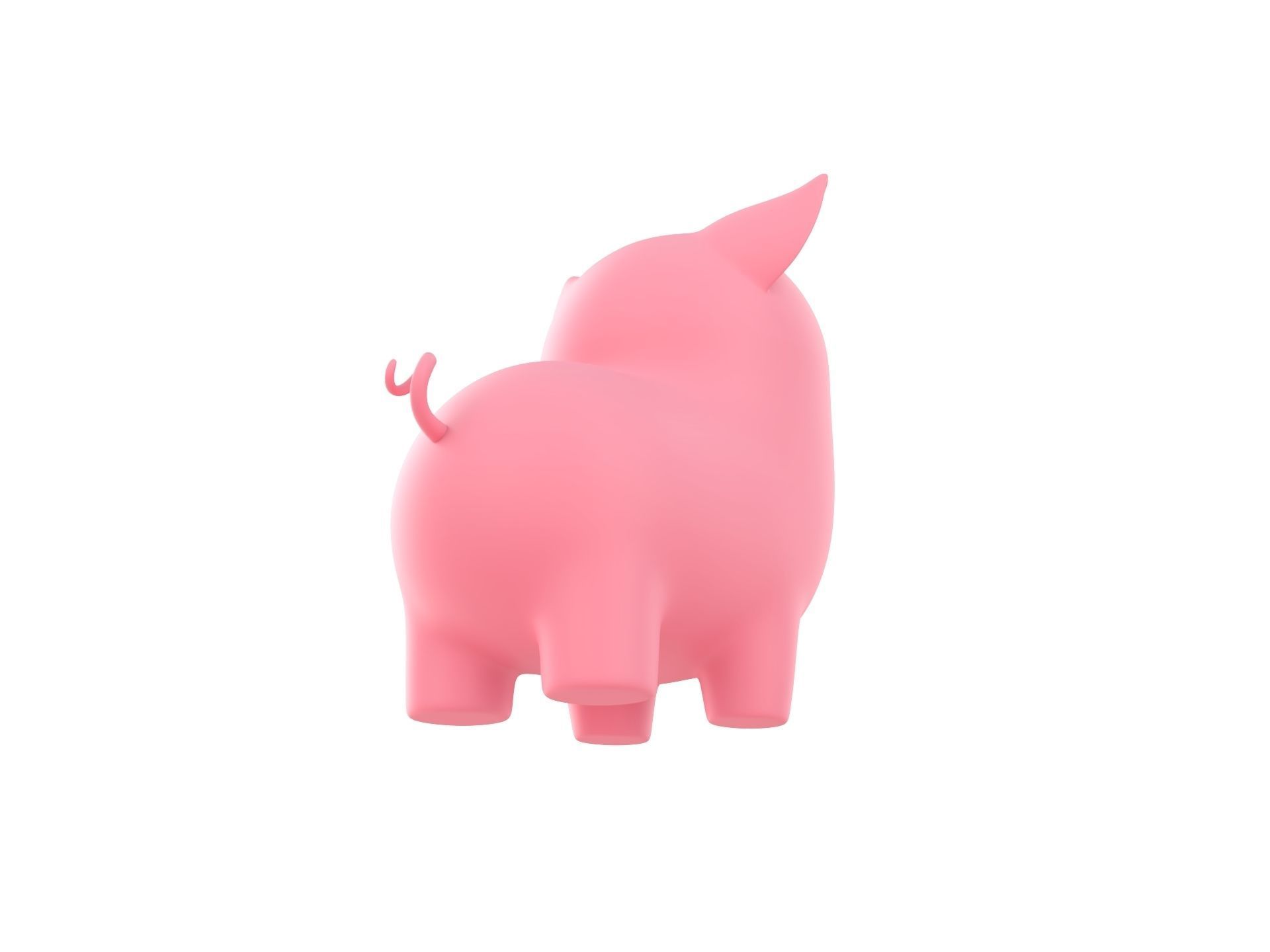 Pig Character 3D model_4