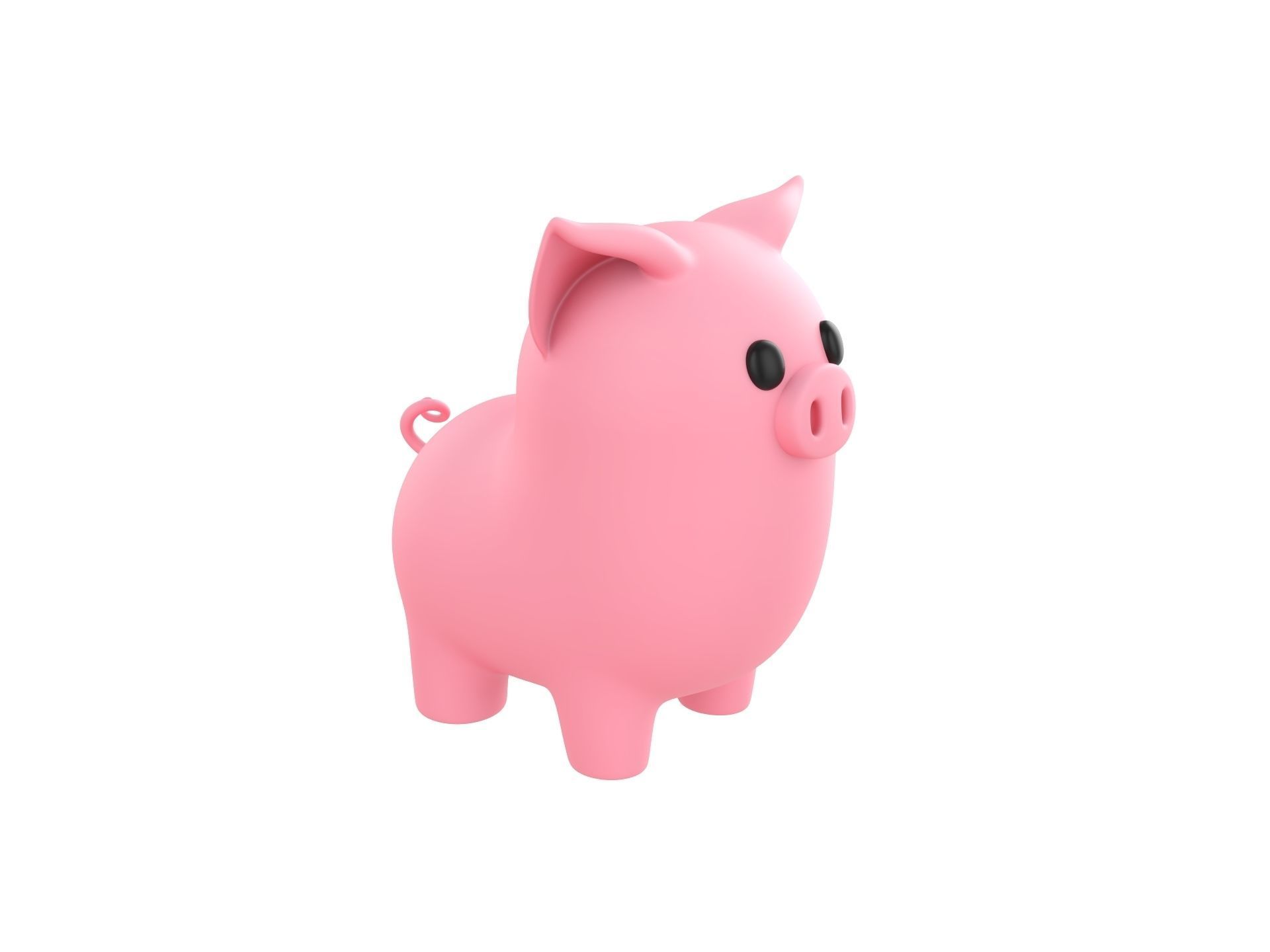 Pig Character 3D model_2