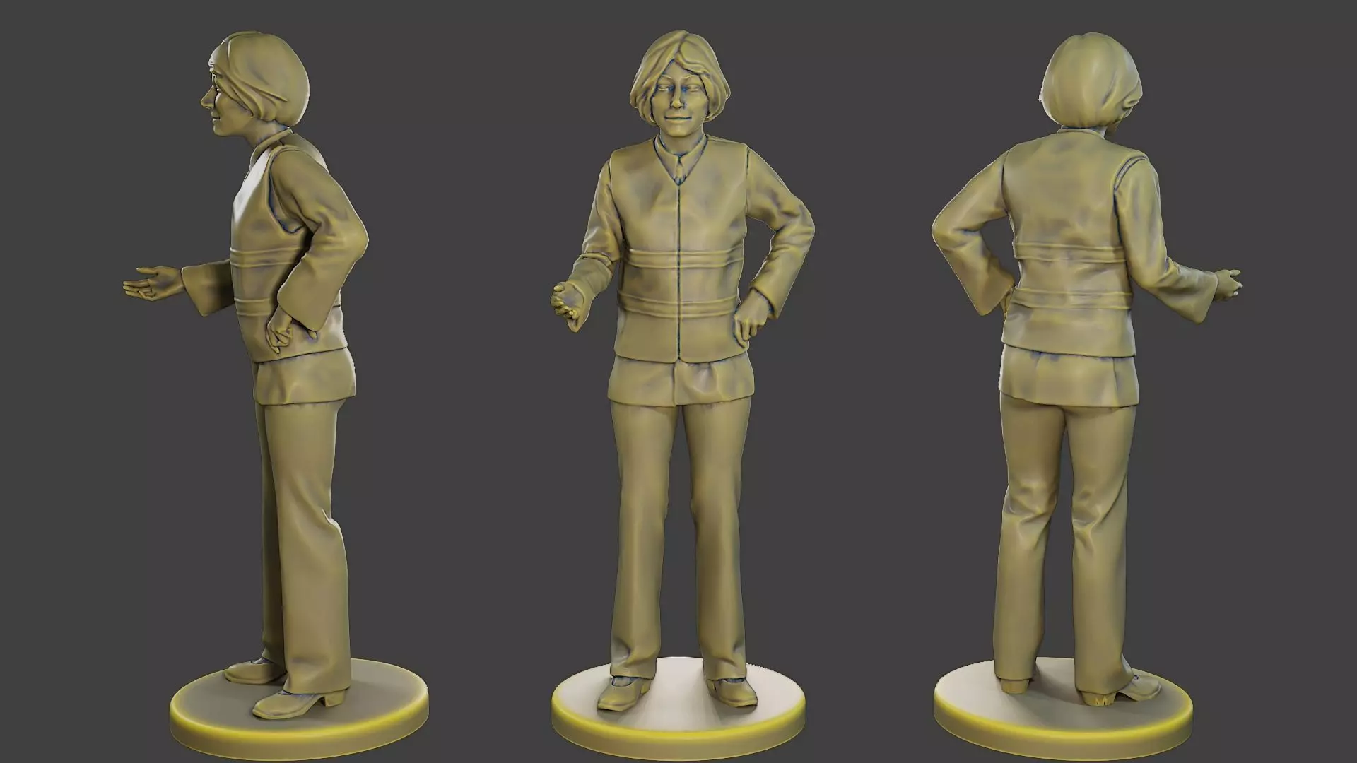 Female Security reflective vest FSRV 003 3D print model_0