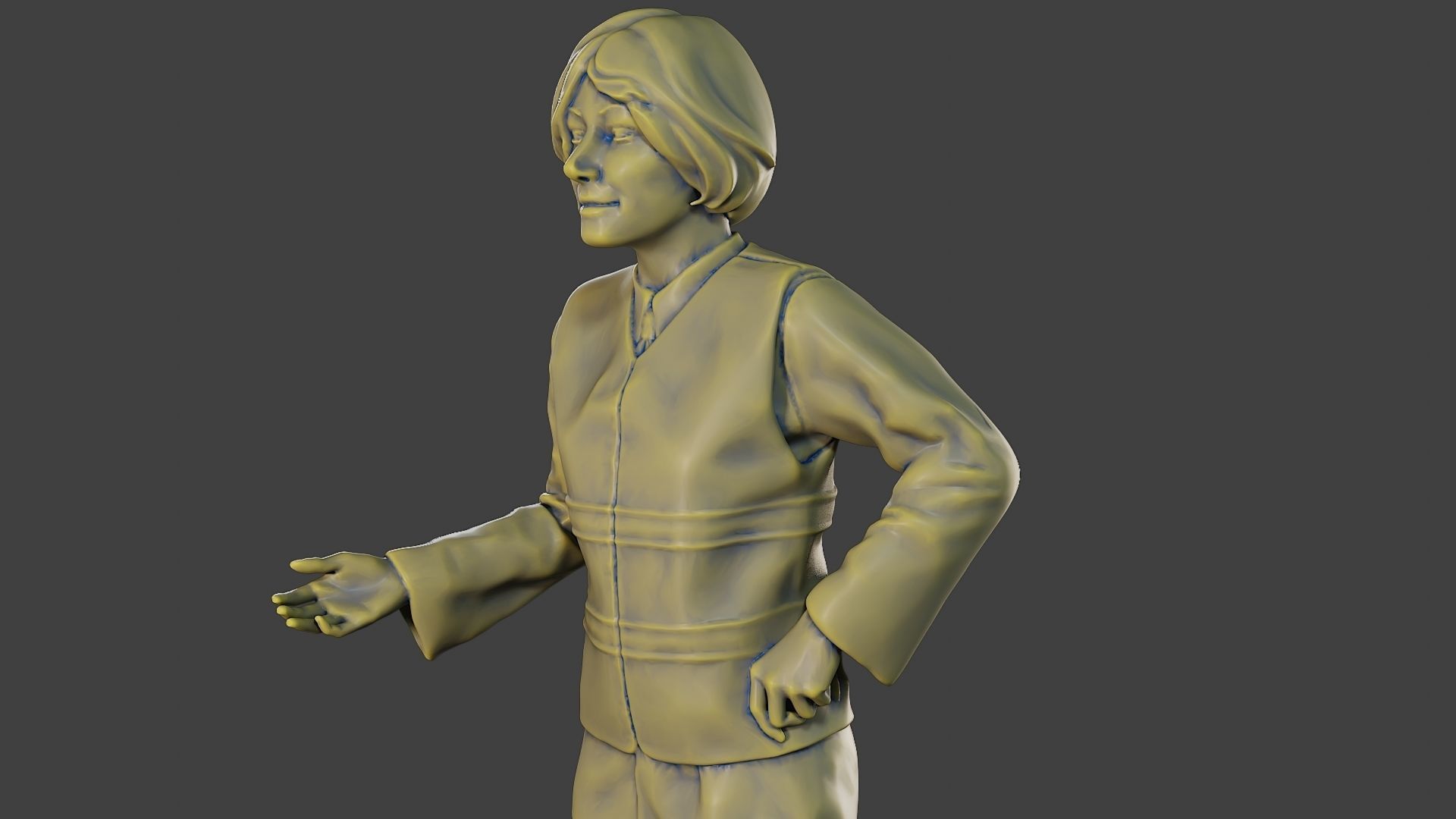 Female Security reflective vest FSRV 003 3D print model_18