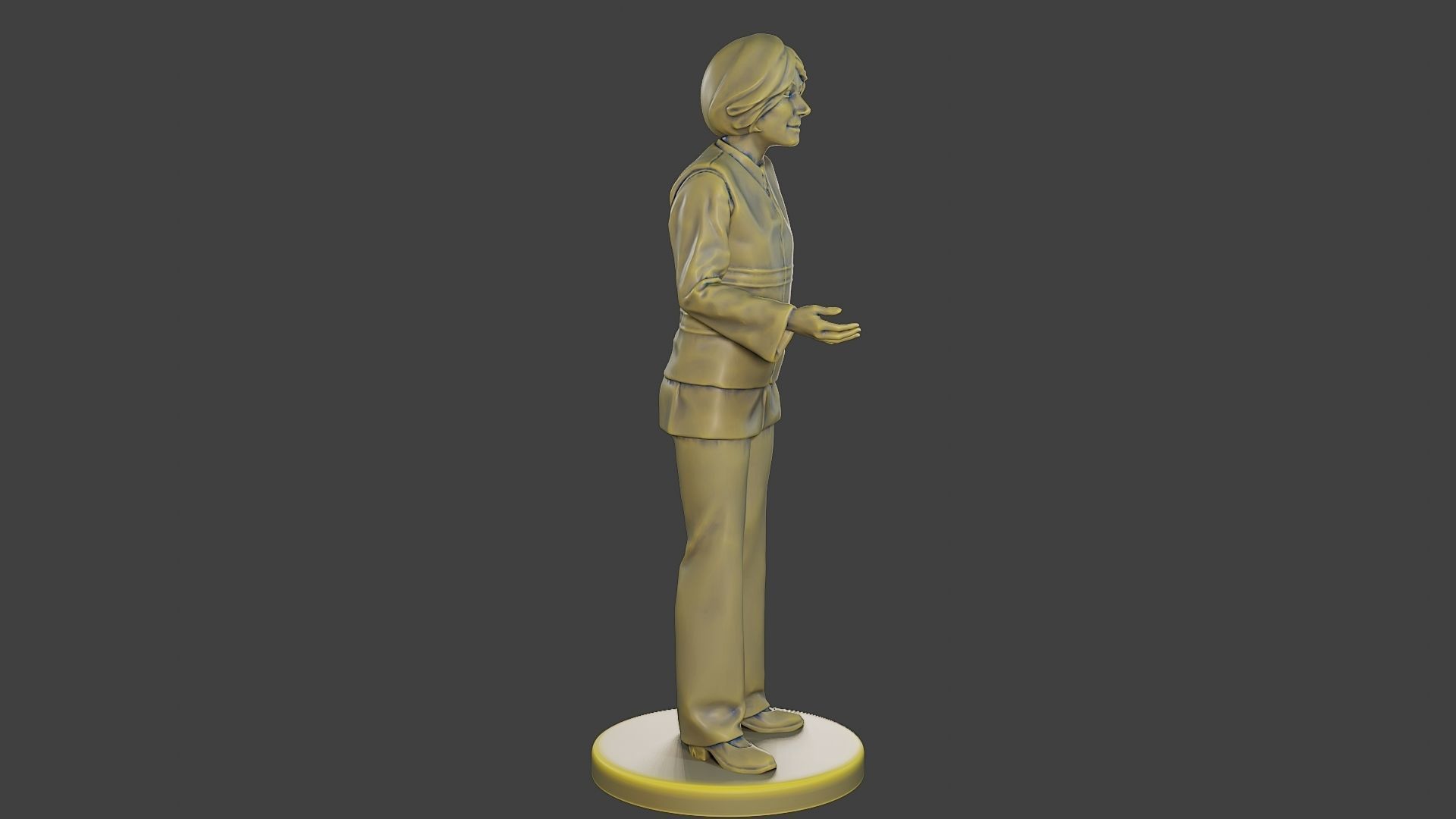 Female Security reflective vest FSRV 003 3D print model_9