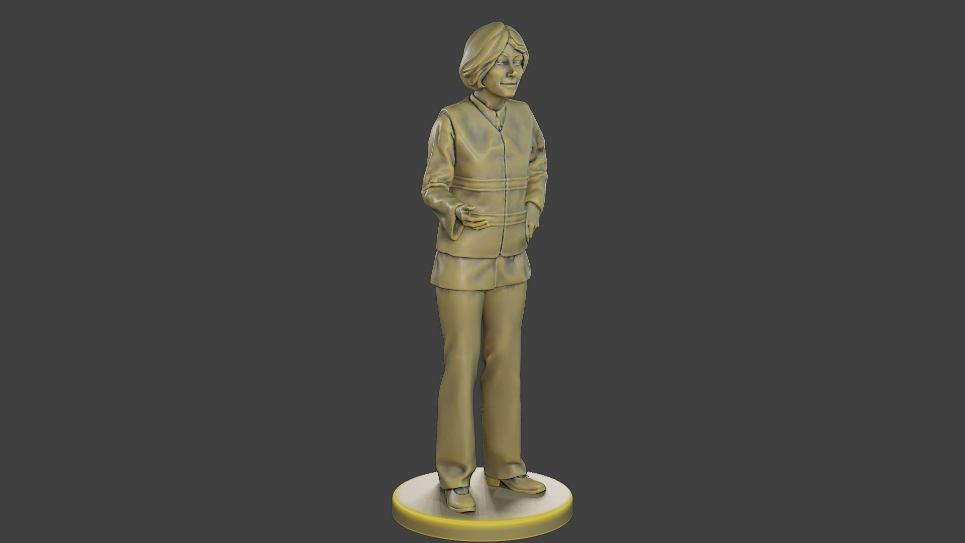 Female Security reflective vest FSRV 003 3D print model_10