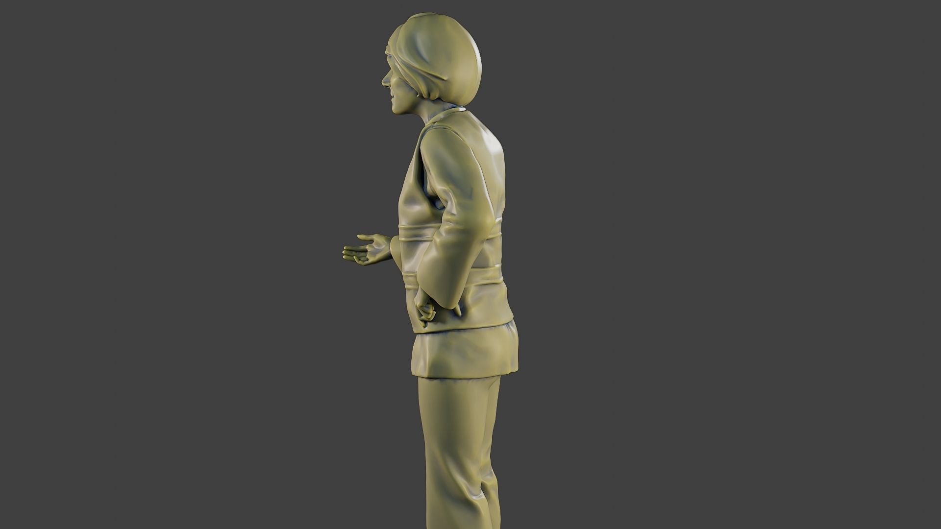 Female Security reflective vest FSRV 003 3D print model_26