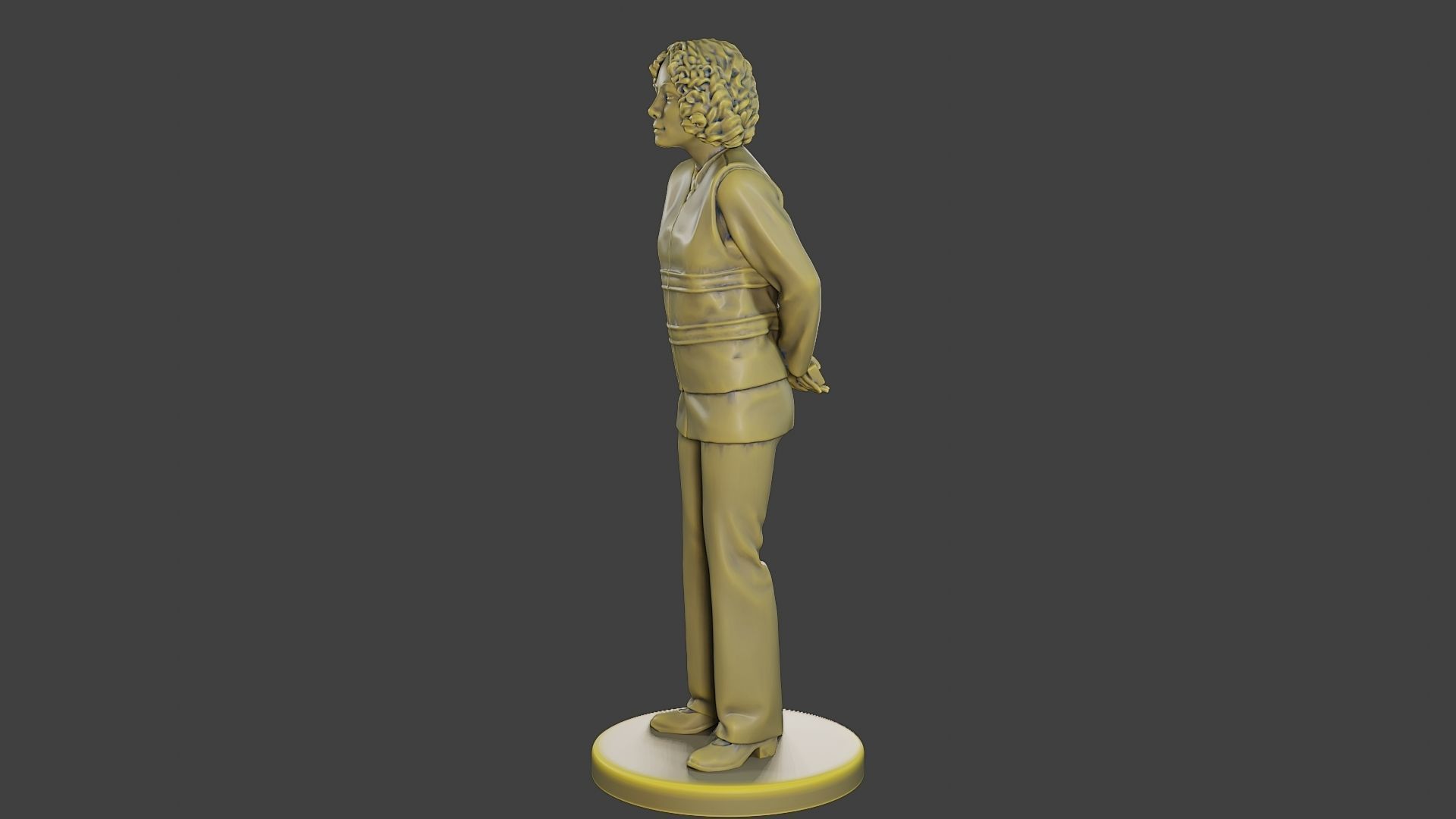 Female Security reflective vest FSRV 004 3D print model_3