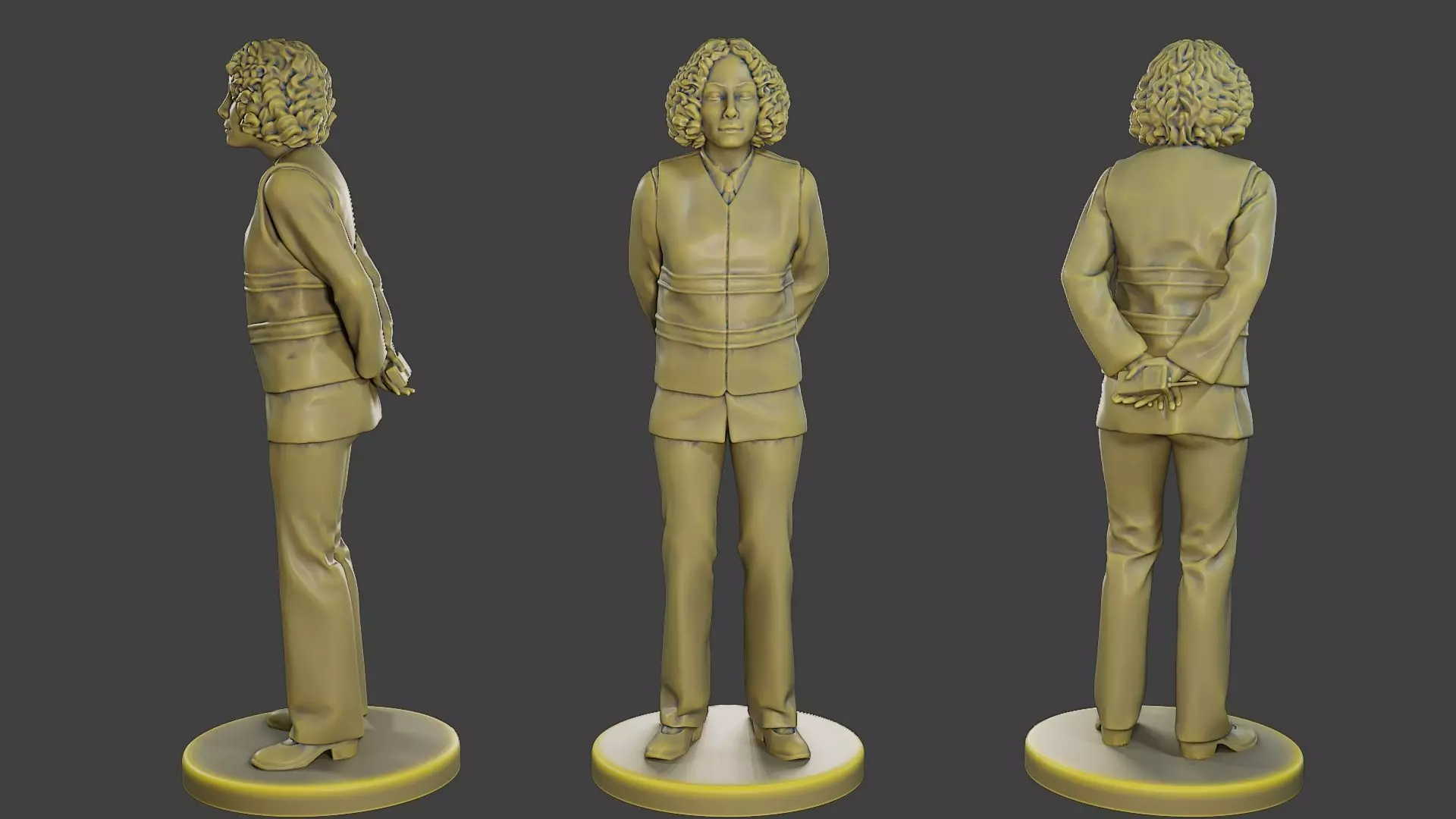 Female Security reflective vest FSRV 004 3D print model_0