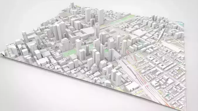Cityscape Montreal Quebec Canada 3D model
