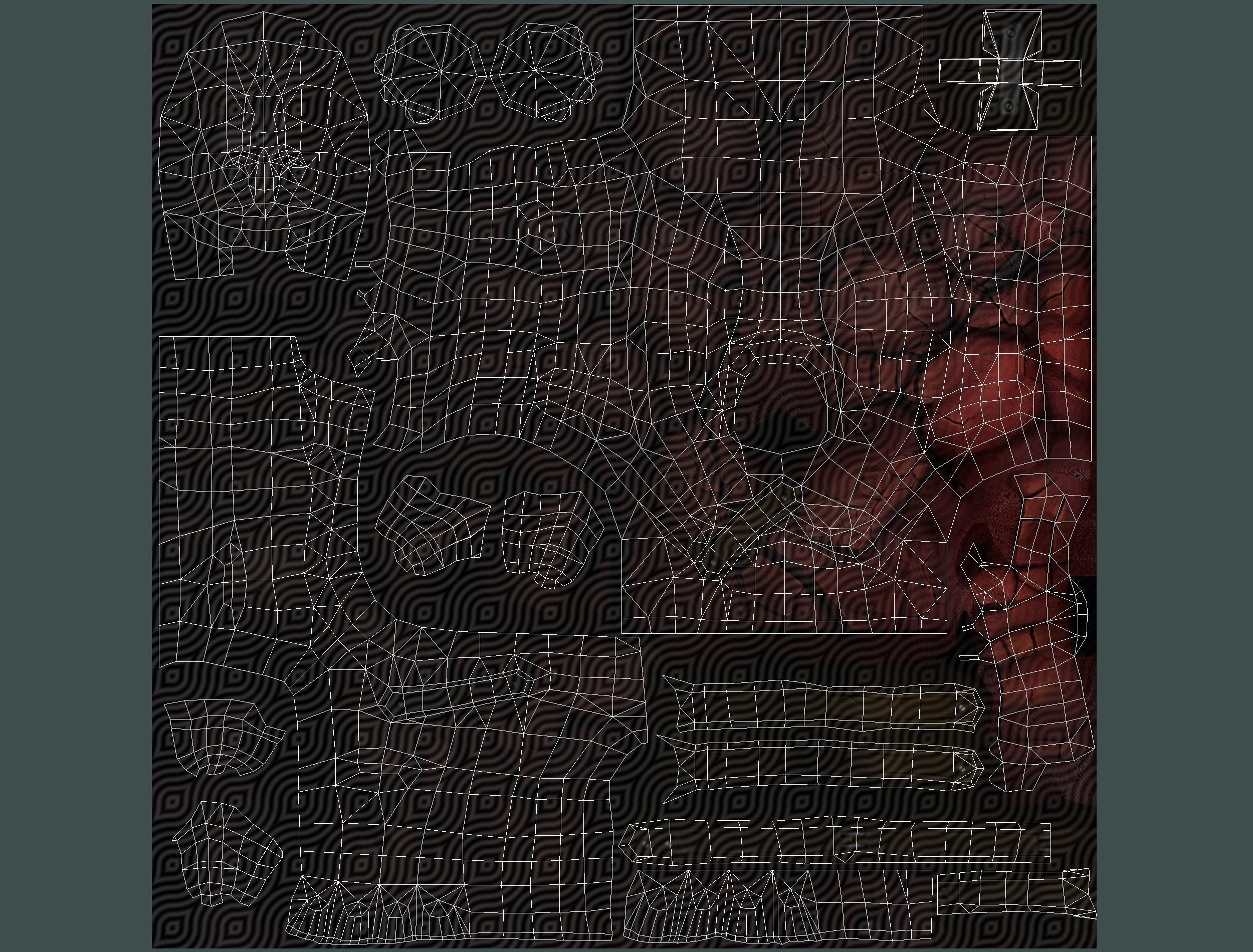 Big Red Stone Golem Monster Giant Mining Heroes Rock Low-poly 3D model_41