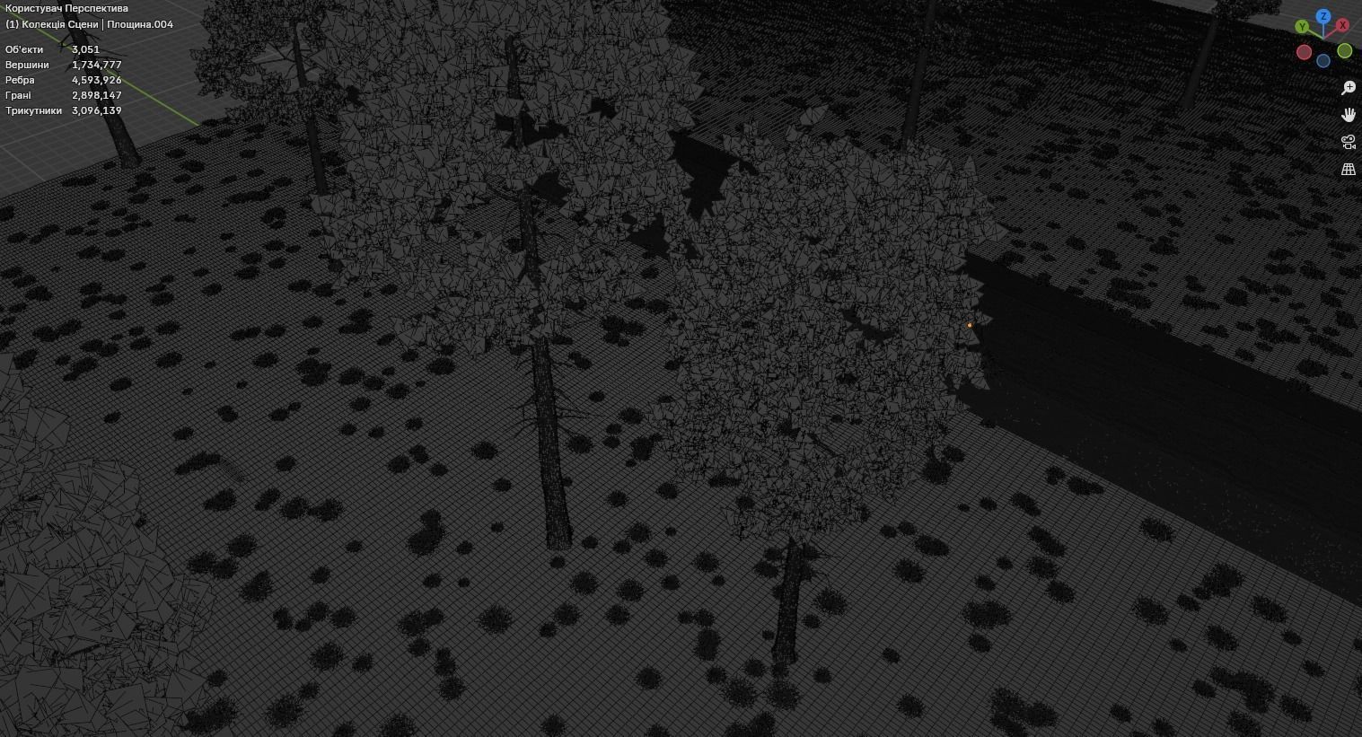 Atmospheric road in the forest 3D model_12