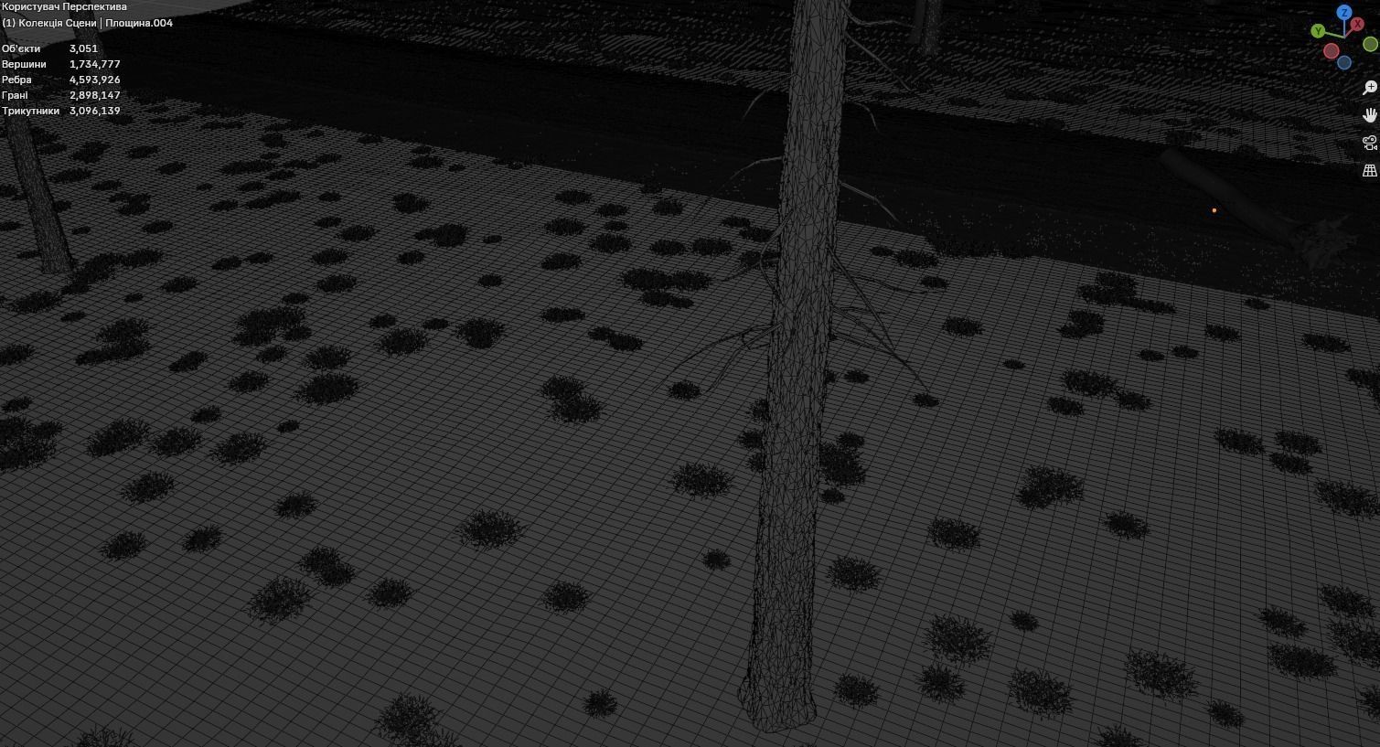 Atmospheric road in the forest 3D model_13